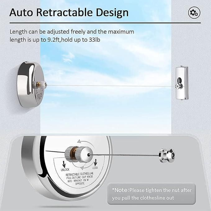 FlexiLine | Stainless Steel Retractable Clothesline